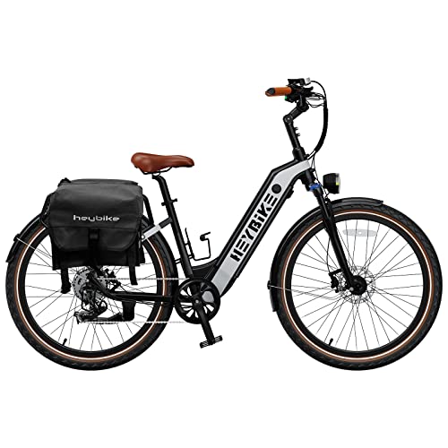 Heybike Cityrun Electric Bike, 500W City Cruiser Ebike, 48V 15Ah Removable Battery