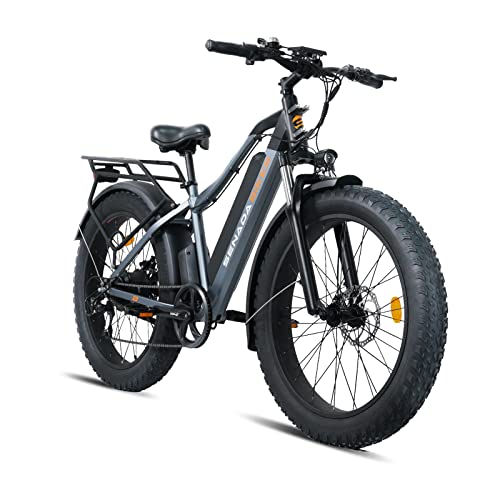SENADA Saber Electric Bike for Adults, 48V 15Ah Battery 1000W Fat Tire Electric Bike Snow Beach Ebike